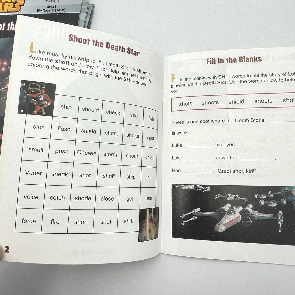 Star Wars Phonics Pack 2 Scholastic 2015 Complete Set 10 Books 2 Workbooks‎ New